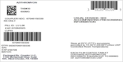 Label (Azithromycin 600mg)